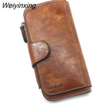 Weiyinxing Women's Wallet Made of Leather Wallets Three Fold VINTAGE Womens Purses Mobile Phone Purse Female Coin Purse Carteira Feminina