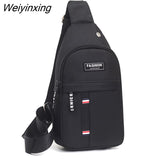 Weiyinxing Men Canvas Multifunction Shoulder Bag Crossbody Bag On Shoulder Travel Sling Bag Pack Messenger Pack Chest Bag For Male