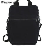 Weiyinxing Boy Girl New Canvas School Bag Men Women Laptop College Backpack Cool Lady Retro Student Fashion Female Travel Book Bags