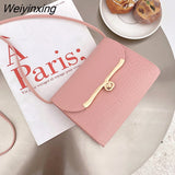 Weiyinxing Women's Shoulder Bag 2023 Summer New Style Korean Messenger Bag Handbag Candy Color Lock Buckle Versatile Shoulder Bag