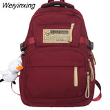 Weiyinxing Boy Teenager School Bag Men Women White High Capacity College Backpack Lady Laptop Fashion Female Travel Girl Nylon BookBag