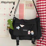 Weiyinxing Women Shoulder Messenger Bag Female Nylon Bag Versatile Postman Bag Student Style High Capacity Shoulder Tooling Package 418-1