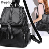 Weiyinxing Leisure Women's Backpack Travel Soft PU Leather Handbag Shoulder Bag