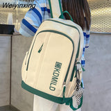 Weiyinxing Harajuku Cute Girls Backpack Double Zipper Waterproof College School Bag Teenagers Girls Student Rucksack Kawaii Mochila