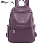 Weiyinxing New Women Backpacks Vintage Female Shoulder Bags Soft Leather Backpack Ladies Travel Back Pack Luxury Bags for Girls Mochila