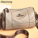 Weiyinxing Quality Solid Color Genuine Leather Shoulder Crossbody Bags For Women 2023 Genuine Leather Ladies Handbags Female Tote Sac