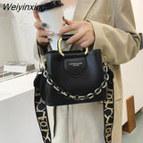 Weiyinxing New Women Top-handle Mini Bucket Bag Pure Color Luxury Designer Handbags Quality Leather Messenger Shoulder Cross Bag