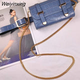 Weiyinxing Purse Leather Waist Belt Bag Women's Waist Pack Serpentine Belt Female Purs Pack Phone Pouch Casual Shoulder Packs