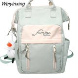 Weiyinxing Kawaii Mommy Bag Girl Cute Travel Student Backpack Trendy Fashion Lady College Backpack Women Laptop Waterproof Nylon Bag