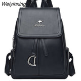 Weiyinxing 2023 Multifunction Vintage Women Backpacks High Quality Female Back Pack Ladies Shoulder Bag Ladies Leather Travel Backpack