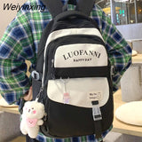 Weiyinxing Women Cute Purple Waterproof School Bag Lady Nylon College Backpack Female Travel Bag Girl Book Harajuku Laptop Backpack Fashion