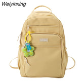 Weiyinxing Color Teenage Girls Student Schoolbag Simple Fashion Boy Book Bag Women College Backpack Large Capacity Female Backpacks