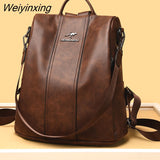 Weiyinxing Fashion Backpack Women Genuine Leather Backpacks Female School Bags For Teenage Girls Shoulder Bag Travel BackPack Mochila