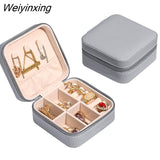 Weiyinxing Organizer Display Travel Jewelry Boxes Case Portable Locket Necklace Jewelry Box Leather Storage Earring Ring Holder