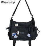 Weiyinxing Women Shoulder Messenger Bag Female Nylon Bag Versatile Postman Bag Student Style High Capacity Shoulder Tooling Package