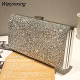 Weiyinxing Clutch Bag Women Luxury Gillter Evening Party Purse Box Bag Diamond Female Clutch Crystal Day Wallet Wedding Purse