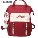 Weiyinxing Kawaii Mommy Bag Girl Cute Travel Student Backpack Trendy Fashion Lady College Backpack Women Laptop Waterproof Nylon Bag