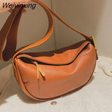 Weiyinxing Genuine Leather Shoulder Bags Fashion Luxury Brand Women Handbag Designers Wide Shoulder Strap Cowhide Female Messenger Bag