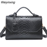 Weiyinxing FASHION Ostrich Serpentinee Crossbody Bags for Women 2023 Mini Luxury Messenger Shoulder Bags Designer PU Leather Handbag