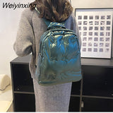 Weiyinxing Women Large Capacity Backpacks High Quality Space Cotton Female Bag School Bags Travel Bagpack Nylon Down Cotton Ladies Bookbag