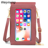 Weiyinxing Women New Fashion Touch Screen Shoulder Bag Large Capacity Multi-function Wallet Trend Solid Crossbody Phone Bags for Women 2023