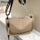 Weiyinxing Genuine Leather Large Capacity Women Shoulder Crossbody Bag 2023 High Quality Soft Cow Leather Female Handbag Messenger Sac