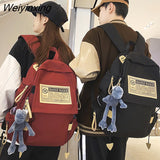 Weiyinxing Large Capacity Fashionable Student Backpack High Quality Boys Girls Nylon Leisure Schoolbag Waterproof Shoulder Pack Cool