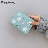 Weiyinxing Women Embroidery Short Wallet Female Large Capacity Coin Purse fold Card Holder Ladies Multifunction Fashion Purse