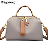 Weiyinxing Quality Solid Color Leather Shoulder Crossbody Bag For Women 2023 Luxury Women's Handbag Designer Female Messenger Tote Sac