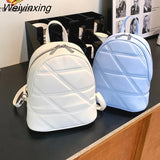 Weiyinxing Women's High Grade Leather Bag Jelly Bag Shoulder Messenger Bag Backpack Student Leisure Double Shoulder Bag Schoolbag