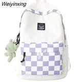 Weiyinxing Female Trendy Teenager Book Bag Girl Travel Laptop Kawaii Backpack Women Leisure School Bags Ladies College Packet Fashion