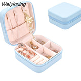 Weiyinxing Jewelry Box Organizer Display Travel Jewelry Boxes Case Portable Locket Necklace Leather Storage Earring Ring Holder