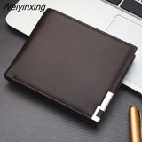 Weiyinxing Hot Selling New Men's Short Wallet Iron Edge Korean Youth Men's Horizontal Wallet Trend Card Pack Purse