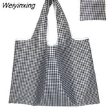 Weiyinxing Large Reusable Shopper Bag Women Handbag Grocery Beach Bag Cute Vegetable Fruit Organizer Washable Strong Nylon Totes Bag