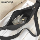 Weiyinxing New Nylon Women's Shoulder Bag Female Solid Color Dumpling Bag Lightweight Small Satchel Underarm Bag Simple Messenger Bags
