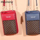 Weiyinxing Women Wallet Solid Color Small Shoulder Bag Multi-Function Letter Phone Money Wallets Pocket Bags Clutch Organizer Storage