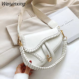 Weiyinxing Women's Saddle Bag 2023 Trend Clutches Female Shoulder Crossbody Bags Leather Ladies Hand Bags Fashion Luxury Designer Handbag