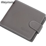 Weiyinxing Men Leather Wallets Male Purse Money Credit Card Holder Genuine Coin Pocket Brand Design Money Billfold Maschio Clutch