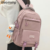 Weiyinxing Women Large Capacity Waterproof Nylon Backpack Female Cool Multiple Pockets Travel Mochila Teenagers Girl College School Bag