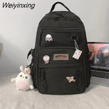 Weiyinxing Women Cute Backpack High Capacity Female Harajuku School Bag College Lady Kawaii Cartoons Backpack Fashion Book Girl Bag Student