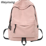 Weiyinxing Cute Women Backpacks Waterproof White Nylon School Backpack For Teenage Girls Kawaii Laptop Backpack Student Book Pack