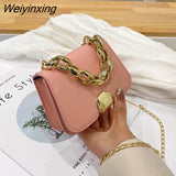 Weiyinxing British Fashion Simple Small Square Bag Women's Designer Handbag High-quality PU Leather Chain Mobile Phone Shoulder Bags