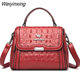 Weiyinxing Quality Crocodile Pattern Leather Women Handbags Luxury Brand Female Shoulder Bag Fashion Messenger Bag New Ladies Tote Sac