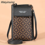 Weiyinxing Women Wallet Solid Color Small Shoulder Bag Multi-Function Letter Phone Money Wallets Pocket Bags Clutch Organizer Storage