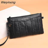 Weiyinxing Women's Black Shoulder Bag Leather Women Handbag High Quality Clutch Bag Small Women Messenger Bag Wallet Phone Bag