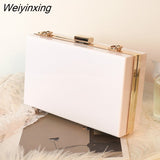 Weiyinxing Acrylic Transparent Women Clutch Bag Chain Luxury Brand Women Messenger Bag Evening Bag Handbag Chain Shoulder Bag