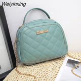 Weiyinxing Women Small Messenger Bag Women Lingge Embroidery Female Shoulder Bag Chain Ladies Phone Purse Casual Crossbody Bags