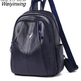 Weiyinxing New Luxury backpack women pu leather backpack anti-theft travel backpack fashion school bags shoulder bags mochila feminina