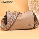 Weiyinxing Leather Bag Luxury Women's Handbags Bag for Woman 2023 Female Clutch Phone Bags Shoulder Bag Crossbody Messenger Pack