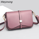 Weiyinxing Vintage Crossbody Cowhide Cell Phone Shoulder Bag Genuine Leather Messenger Bags Fashion Daily Use For Women Wallet HandBags